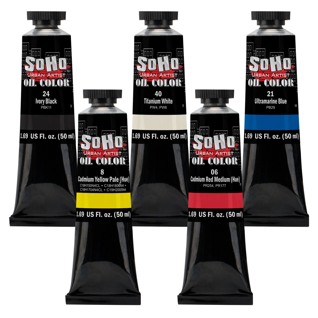 SoHo Urban Artist Oil Color Paint - Best Valued Oil Colors for Painting and Artists with Excellent Pigment Load for Brilliant Color